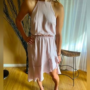 Express Satin Pink A-Line Dress